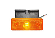 Фонарь габаритный LED 24V желтый с кронштейном