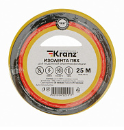 Изолента ПВХ KRANZ 0,13х19мм 25м желтая