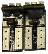 Лампа 12V габарит,без цоколя (2шт.) 9 SMD (3х3) белый Китай