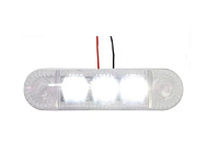 Фонарь габаритный LED 24V, белый (L=95мм, 3-светодиода - отражатель) Турция