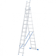 Лестница 3 х 12 ступеней, алюминиевая, трехсекционная СИБРТЕХ